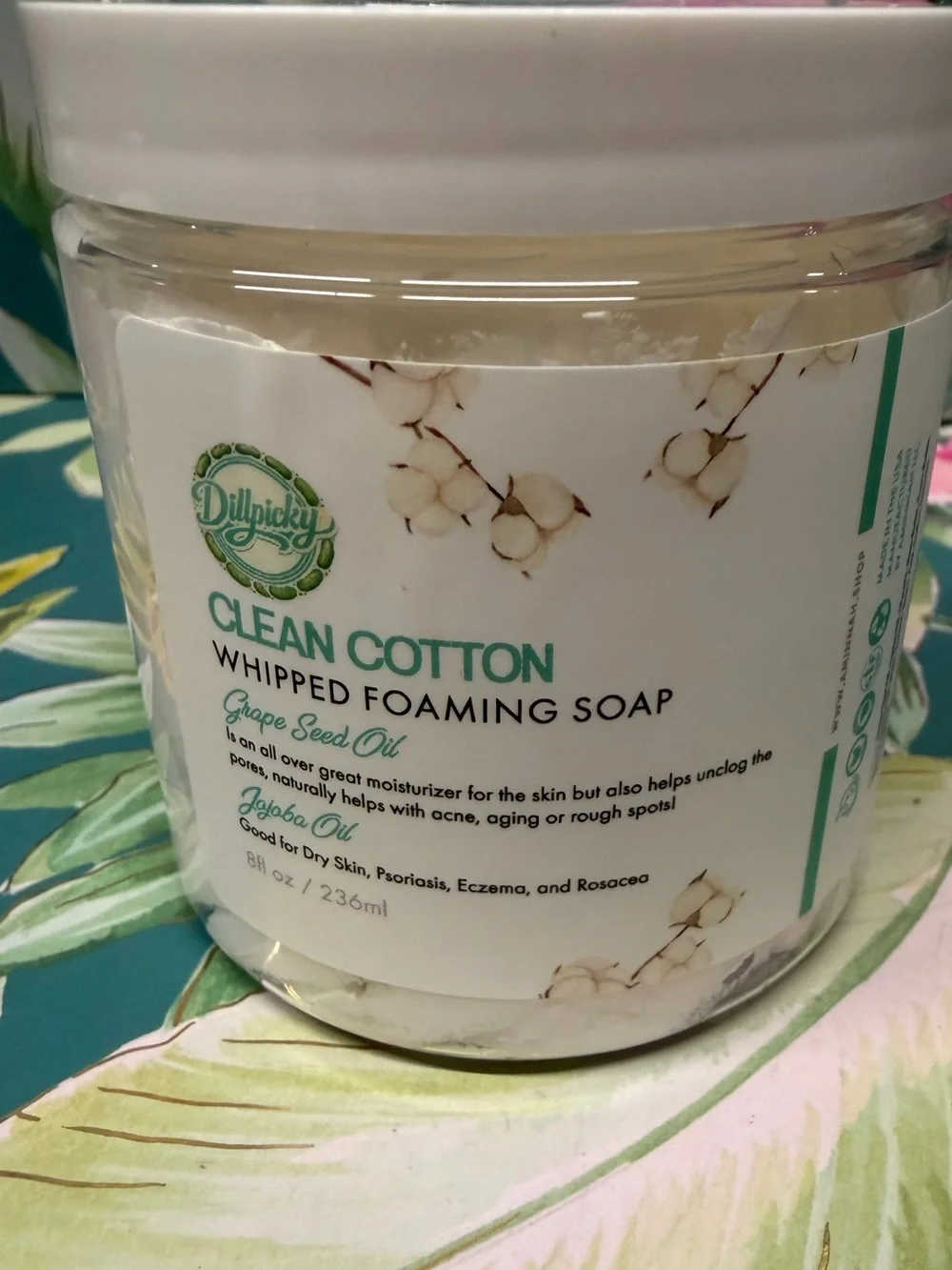 Aminnah x DillPicky Clean Cotton Whipped Foaming Soap 8oz NWT
